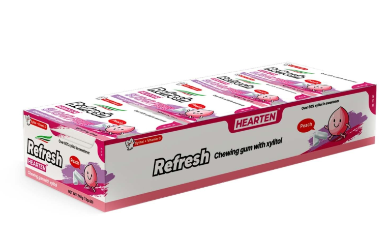 REFRESH жевательная резинка со вкусом Персика 12 г